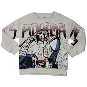 Character Boys Soft Crewneck Graphic Print Sweatshirt - Spiderman